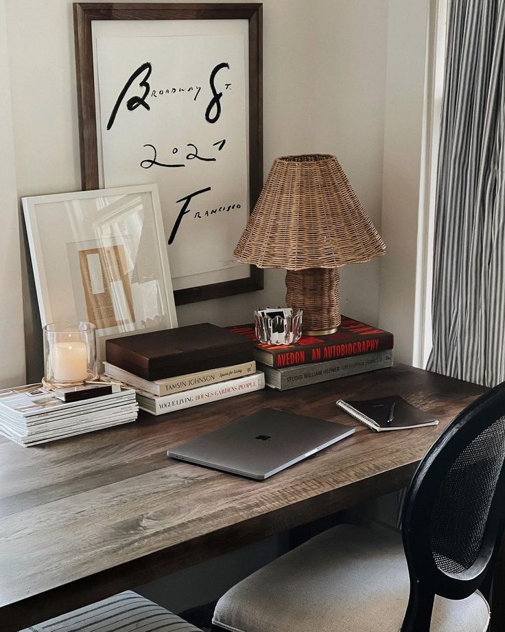 office desk set up
